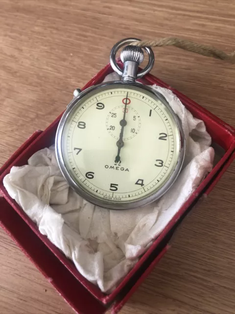 VINTAGE OMEGA STOPWATCH Pocket Watch In Original Box 1960s 7