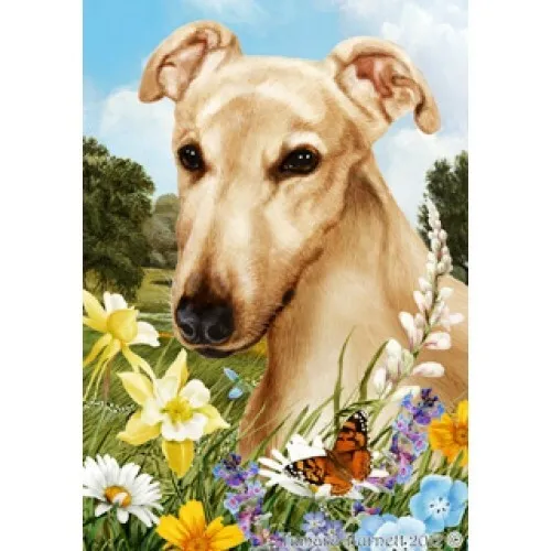 Summer Garden Flag - Fawn Greyhound 182181