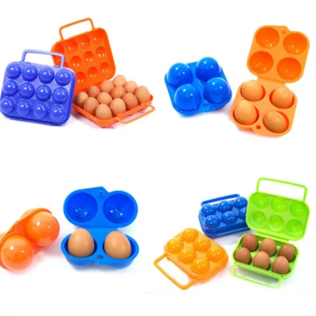 Egg Storage Box Container Portable Plastic Egg Holder for Outdoor Camping.