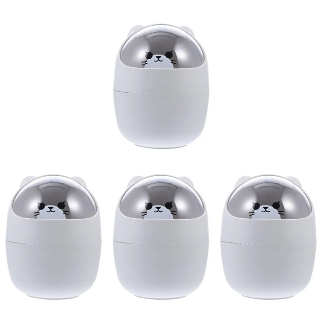 HOMSFOU Mini Mülleimer Set 2-teilig - Kompakte Abfalleimer Mit Deckel Für Schreibtisch