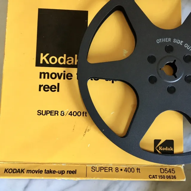 "Carrete de metal vintage de película Eastman Kodak Super 8/8 mm 400' de 7"