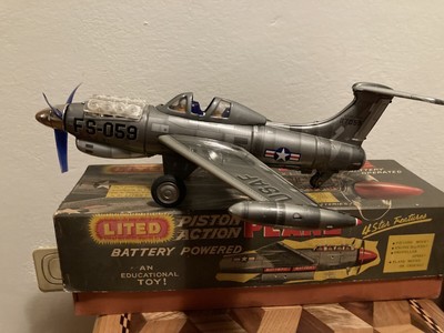Nomura Showa Toy Plane Piaton Action Aereo Latta Funzionante Tin Toy 