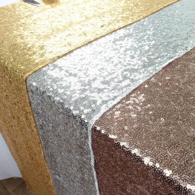 Sequin Table Runner Glitter Sparkly Shiny Bling Material Cloth Wedding Decor