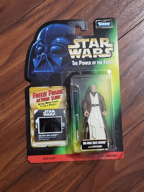 Year 1997 Star Wars Power of The Force Series 4 Inch Figure - DARTH VADER with Lightsaber and Removable Cape Plus Freeze Frame Action Slide