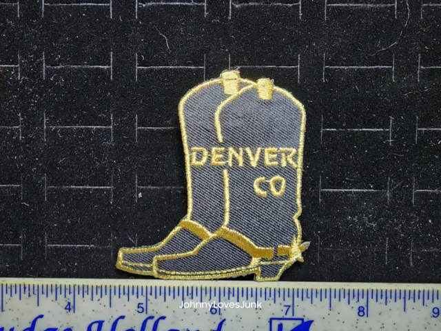 Vintage City Of Denver Colorado Boot Embroidery Patch Travel Souvenir NEW