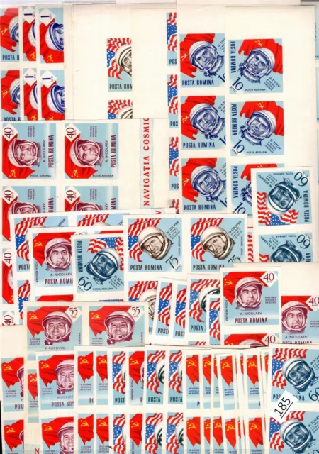 /// 220 Stamps Romania - Mnh - Imperf - Space - Astronauts - Flags - Wholesale