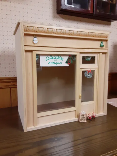 Wooden Storefront Roombox Dollhouse Miniature Scale 1:12
