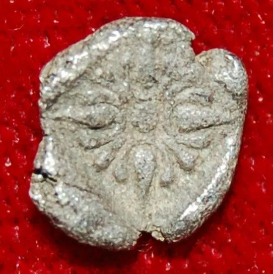 Ancient Greek Coin IONIA MILETUS Forepart Of Lion Floral Ornament Silver Diobol 3