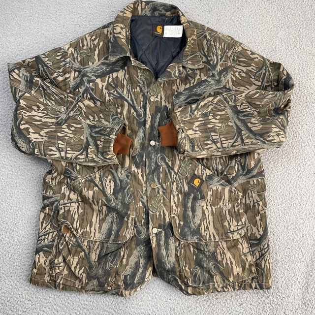 VINTAGE Carhartt Jackets 2XL Mossy Oak Treestand Insulated Camouflage USA Made