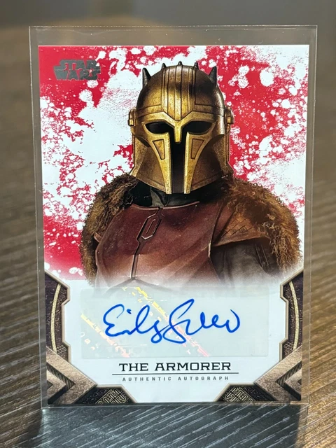 Topps Star Wars Mandalorian Emily Swallow as The Armorer Auto Autograph 22/99