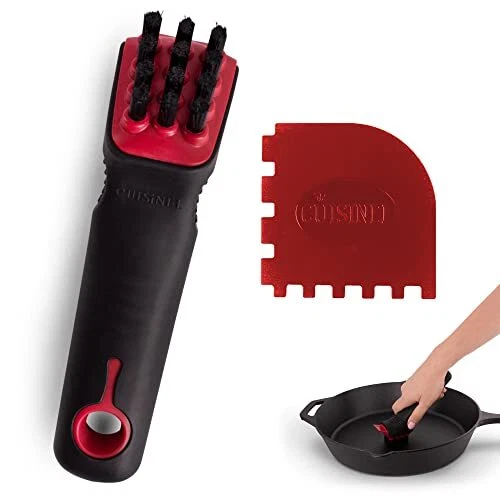 Cast Iron Scrubber Cleaning Brush + Pan/grill Scraper Skillet And Grill Cleaner