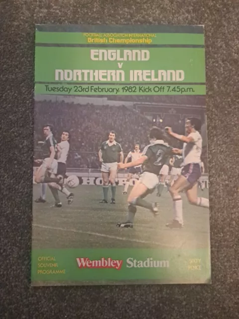 England V Northern Ireland 1982 International