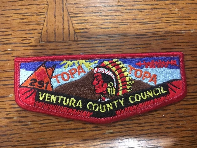 Mint OA Flap Lodge 291 Topa Topa Red Border