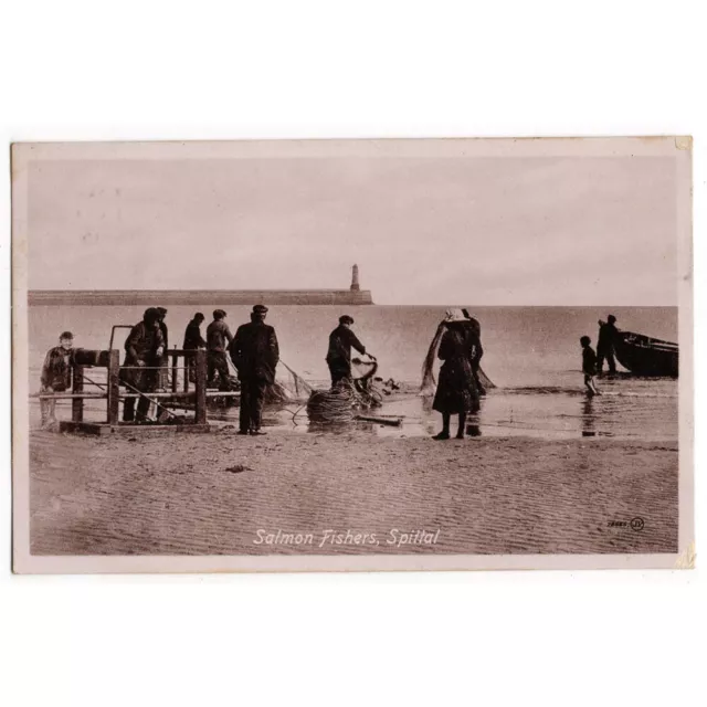 SPITTAL Salmon Fishers, Nr Berwick, Northumberland Postcard Postally Used 1915