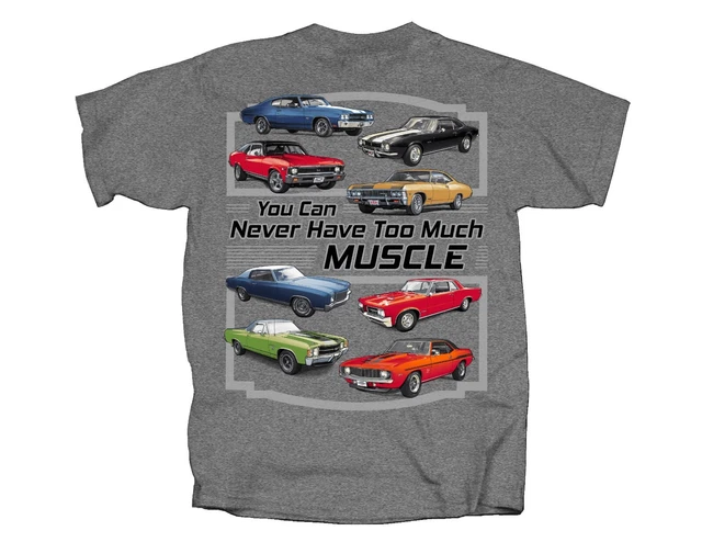 Chevy Chevelle Malibu T-Shirt - 1964-1972 Design, Officially Licensed, XX-Large Grey - View #9