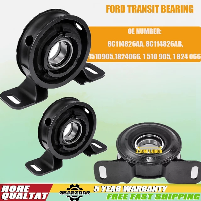 2x Ford Transit MK7 Propshaft Center Bearing Kit - 35mm Prop 2.4 RWD 6 Speed