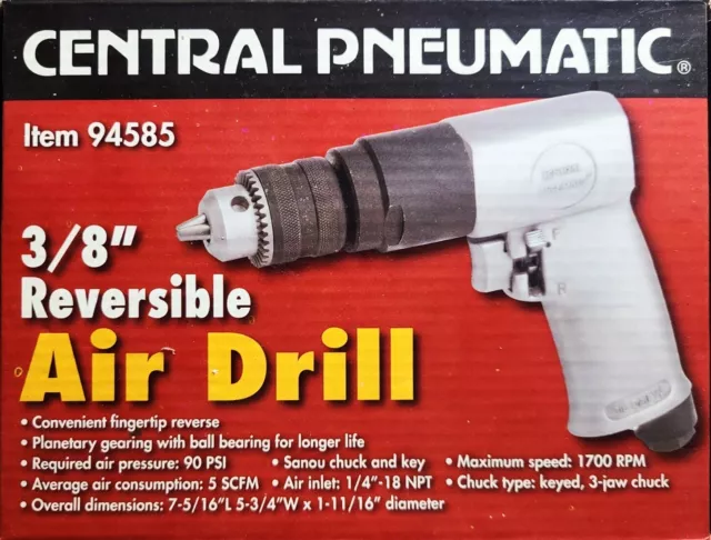 Taladro de aire reversible neumático central 3/8"-94585