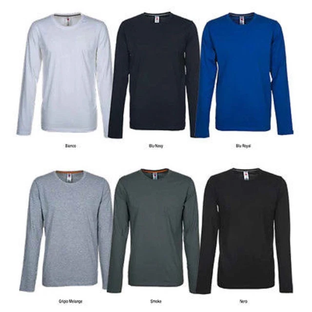 T-Shirt Manica Lunga Girocollo Payper Pineta Maglia Cotone Uomo
