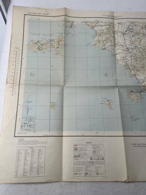 WW2 (1943) US ARMY ROAD MAP of ITALY (SHEET 15) - For ALLIED INVASION of ITALY 2