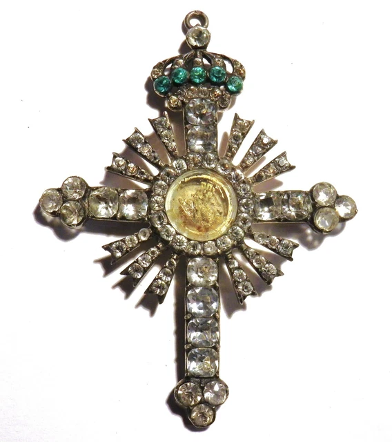 Croix Pendentif Bijou XIXème Siècle - Décoration Dignitaire église évêque - Occasion Antique
