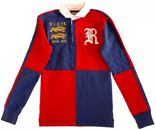 POLO RALPH LAUREN RUGBY Shirt Mens XS Vintage Slim Fit Tiger Dragon ...