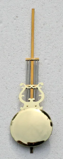 Pendulum Rod & Bob with Lyre decoration for Quartz Movements.  Choice of length