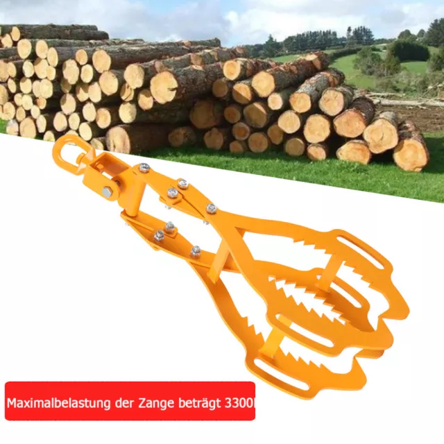 Forstzange für Baumstämme mit 1500 kg Zugkraft Holzzange Hebezange Packzange