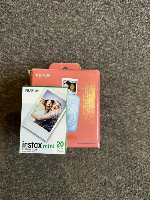 Fujifilm Instax Mini 12 Instant Camera - Pastel Blue + 20 Instant Film Sheets