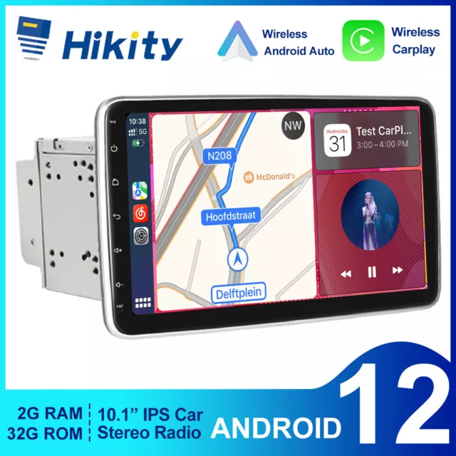 10.1" Android 12 Rotatable Double 2 Din Apple Carplay Car Stereo GPS Radio 32GB