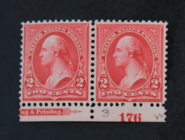CKStamps: US Stamps Collection Scott#267 2c Washington Mint NH OG Light Gum Bend