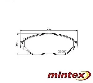 OE Mintex Front Brake Pads Set Fits Vauxhall Vivaro Nissan NV300 Renault Fiat 2