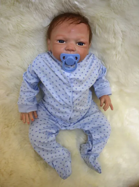 20" Reborn Dolls Kids Vinyl Silicone Body Newborn Baby Handmade Toy Gift Soft
