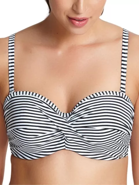 Panache Anya Stripe Bikini Top Bandeau Multiway Swim Tops Striped Swimwear