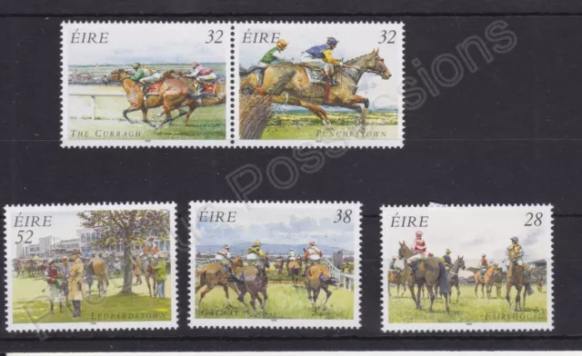 Eire Ireland Sg 991-995 Mnh Mint Stamp Set 1996 Irish Horse Racing