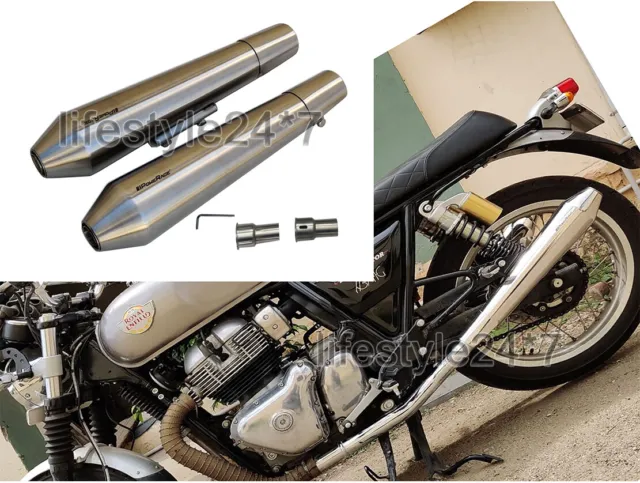 Royal Enfield Interceptor650 Powerage Short Exhaust Muffler Silencer Matt Finish