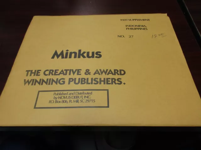 "Minku" Stamp Album  1989  Supplement  Indonesia, Philippines   W/Free Shp.