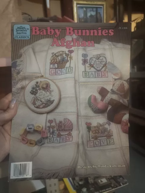 Baby Love Baby Bunnies Afghan Counted Cross-Stitch Patterns~ booklet~