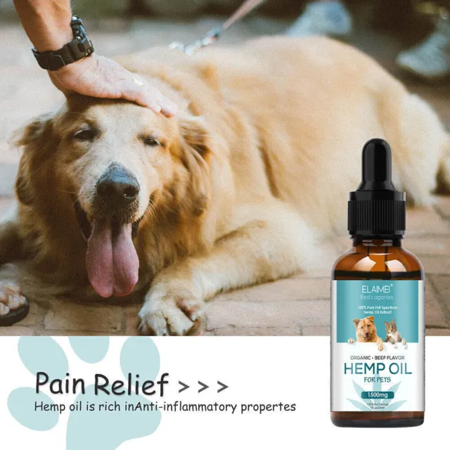 Hemp Oil for Pet Dog Calming Oil Joint Pain Relief Anxiety Arthritis Stress Dog。