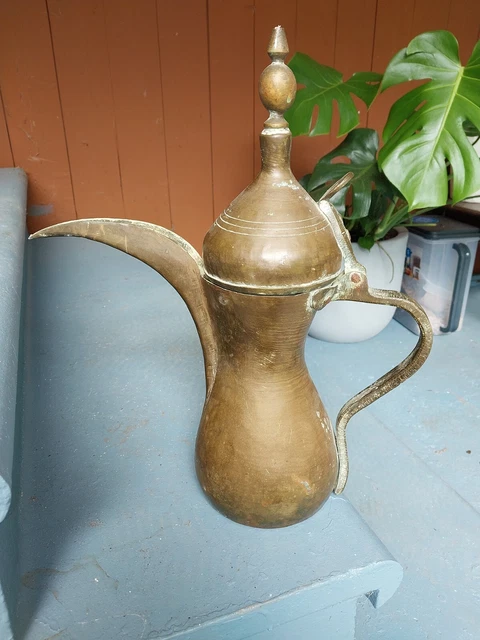 19th Century Middle Eastern Dallah Arabic Ornate Copper Coffee Pot