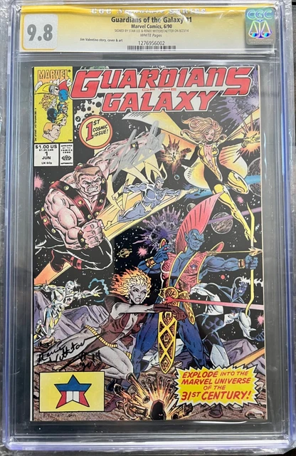Guardians of The Galaxy #1 1990 CGC 9.8 SS Stan Lee & Renee Witterstaetter WP