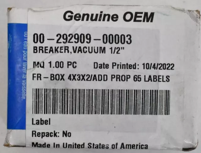 Watts Anti Siphon Vacuum Breaker 1/2" Genuine Oem 288A Z39 0336402