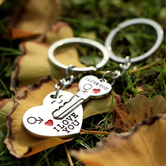 I LOVE YOU Letter Keychain Heart Key Ring Souvenirs Valentine's Day Gift ~OR