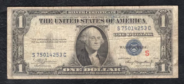 Fr. 1610 1935-A $1 One Dollar Silver Certificate Note “Experimental S”