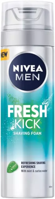 NIVEA MEN Fresh Kick Shaving Foam 200 ml (free & fast Shipping)