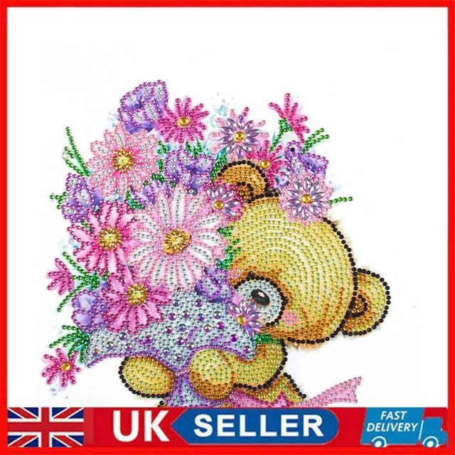 Partial Drill Special Shape Cartoon Bear Rhinestone Drawing Kit Home Decoration
