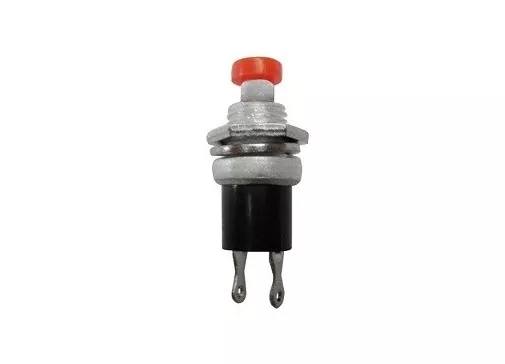 pulsante da pannello normalmente chiuso NC con tasto rosso 6mm 125V 3A 110V 12V