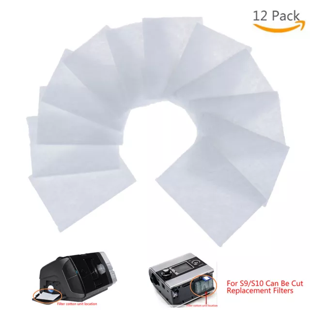 12 PIEZAS filtros de repuesto universales desechables S9/S10 CPAP para ResMed A#ee