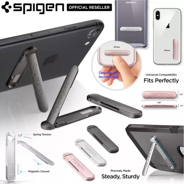 SPIGEN U100 Slim Metal Kickstand Holder Phone Holder for iPhone Galaxy Universal