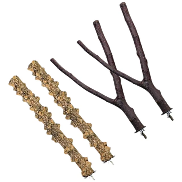 Pappagallo bastone da masticare giocattolo uccellino bastone scala oscillante giocattoli da masticare legno