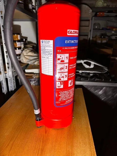 extincteur gloria 6l eau pulvérisée avec additif